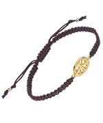 Meredith Hahn Nadine Lotus Dark Brown Macrame Bracelet