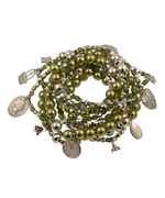 Bee Charming Multi Strand Jet Bracelet