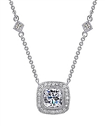 Lafonn Framed Square Pendant Necklace