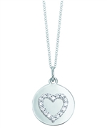 KC Designs Diamond Heart Disc Necklace