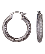 Alternating Pattern Hoop Earrings