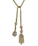 Bee Charming Pearl and Chain Lariat