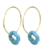 Privileged Turquoise Clover Hoop Earrings