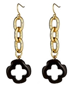 Privileged Clover and Chain Earrings