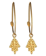 Satya Jewelry Ornate Hamsa Hoops