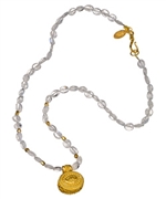 Satya Jewelry Moonstone Lotus Necklace