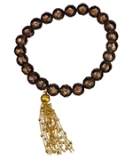 Satya Jewelry Smokey Topaz Tassel Bracelet