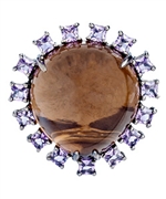 Simone Wang Smoky Quartz Tear Drop Ring