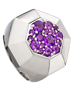 Simone Wang Amethyst Pave Ring