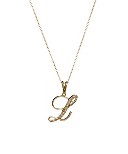 L Initial Pendant Necklace