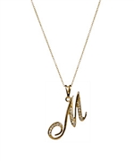 M Initial Pendant Necklace