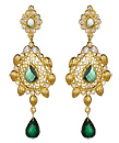Taara Gold Peridot Drop Earrings