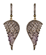 Divya Diamond Diamond Covered Wing Dangle Earrings 