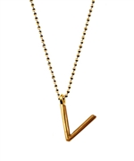 Ariel Gordon V Initial Pendant Necklace