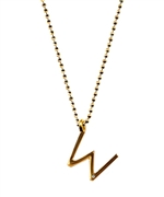 Ariel Gordon W Initial Pendant Necklace