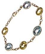 Zoe B. Lime Quartz and Blue Topaz Bracelet