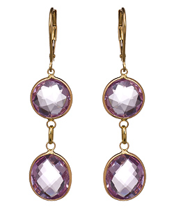 Zoe B. Amethyst Double Drop Earrings