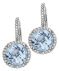Brian Danielle Blue Topaz Drop Earrings
