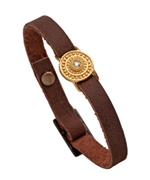 Avindy Solitaire Diamond Slider Leather Bracelet