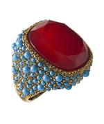 Kenneth Jay Lane Ruby Dream Cocktail Ring