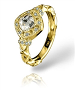 Zasha Quilted Diamond Stone Ring