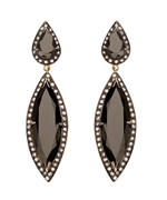 Hari Jewels Onyx Dangling Earrings