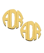 West Avenue Jewelry Block Monogram Earrings