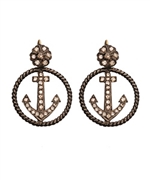 Hari Jewels Anchor and Circle Earrings