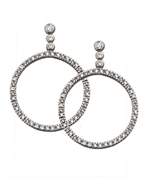 Zaria Silver Cubic Zirconia Hoop Earrings