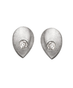 Real Jewels Diamond Teardrop Stud Earrings