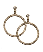 Zaria Gold Cubic Zirconia Hoop Earrings