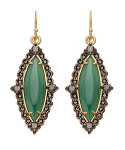 Indulgems Green Onyx Marquise Earrings