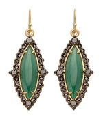 Indulgems Green Onyx Marquise Earrings