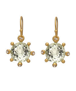 Indulgems Green Amethyst Drop Earrings