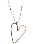 Zoe Chicco Rose Gold & Diamond Heart Necklace