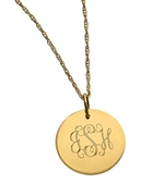 West Avenue Jewelry Monogram Disk Pendant