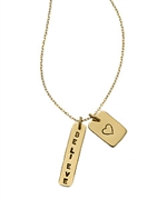 Christie Martin Gold Double Tag Necklace
