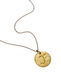 Page Sargisson Gold Letter Pendant Necklace