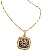 KC Designs Champagne Diamond Cluster Necklace