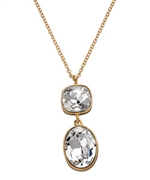 Blu Bijoux Clear Crystal Drop Necklace