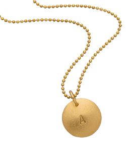 Zoe Chicco Personalized 14K Gold Disk Necklace
