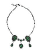 Kenneth Jay Lane Emerald Royal Necklace