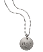 Zoe Chicco Personalized Sterling Silver Disk Necklace