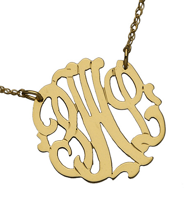 West Avenue Jewelry Small Monogram Necklace