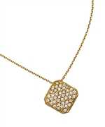 Morris & David Square Pendant Necklace