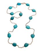 Elyssa Bass Turquoise Station Necklace