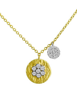 Meira T. Floral Disc Pendant Necklace