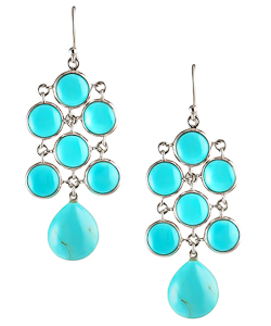 Elizabeth Showers Turquoise Chandelier Earrings