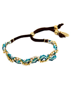 Ettika Rhinestone Aqua Friendship Bracelet
