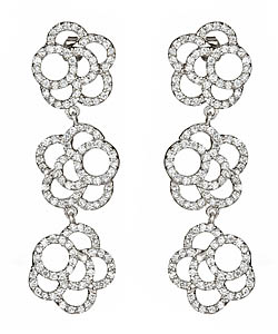 Genevive by CZC Ice Blossom Earrings